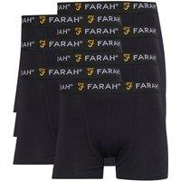 FARAH Men's 7 Pack Cotton Breathable Boxers Underwear - Vuson Collection in Black | Size: Large
