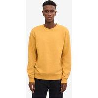 Colourful Standard Men's Classic Style Long Sleeve Crew Neck Sweatshirt in Gold | Size: Medium