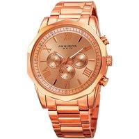 Akribos Men's Solvian Veytros 46mm Quartz Multi-Time in Gold