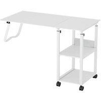 Garden Sanctuary Height Adjustable Mobile Table in White