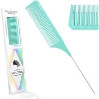 Vellen Weave Pin Tail Hair Comb For Highlighting - Green in Mint