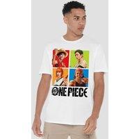 Netflix One Piece Character Squares Map T-Shirt, White | Size: 2XL