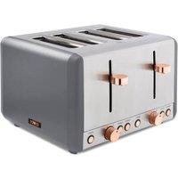 Tower 4-Slice Toaster, Cavaletto, 1800W, T20051RGG, Grey & Rose Gold