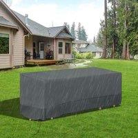 OUTSUNNY 190x72x76cm Rectangular Patio Furniture Cover for Chairs 600D Oxford in Grey | Size: 190 x 72 x 76 cm