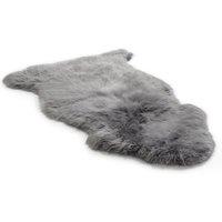 Infinity Leather Genuine Sheepskin Natural Soft Fluffy Real Wool Rug in Grey | Size: 90 cm x 60 cm