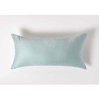 Homescapes Sateen Cotton Continental Pillowcase 400 TC, 40 x 80 cm in Duck Egg Blue
