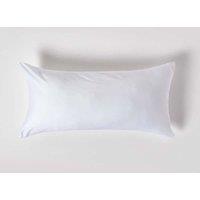 Homescapes Sateen Cotton Continental Pillowcase 400 TC, 40 x 80 cm in White