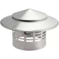 Havendro 1*75mm Fireplace Chimney Caps Roof Cowl Metal Top Hat in Silver