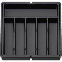 PAWNORA Expandable Plastic Cutlery Tray black
