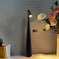 INMTFEI Rechargeable USB-C LED Lamp, Touch Warm Light for Bedroom Lounge in Black