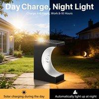 INMTFEI Solar Pathway Lights Waterproof Garden Lamp 4 Pack in Black