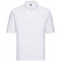 JERZEES Men's Russell Classic Short Sleeve Polycotton Polo Shirt in White | Size: XL