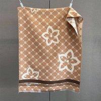 PEACH ACCESSORIES Women's Retro Chic Floral Lattice Scarf in Beige