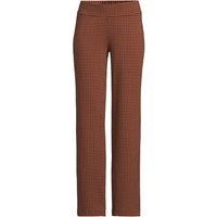 Lands' End Women's Petite Straight Leg Stretch Jersey Trousers in Brown | Size: Large