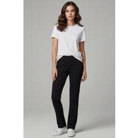 Lands' End Women's Starfish Straight Leg Stretch Jersey Trousers in Black | Size: 20