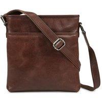 PRIMEHIDE Women's Women's Large Leather Crossbody Bag in Brown