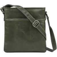 PRIMEHIDE Women's Women's Large Leather Crossbody Bag in Dark Green