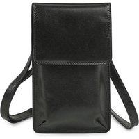 PRIMEHIDE Women's Women's Leather Crossbody Phone Bag in Black