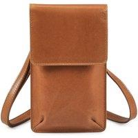 PRIMEHIDE Women's Women's Leather Crossbody Phone Bag in Tan
