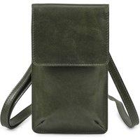 PRIMEHIDE Women's Women's Leather Crossbody Phone Bag in Dark Green
