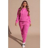 Femme Luxe Women's Hoodie & Joggers Loungewear Set in Pink | Size: 8