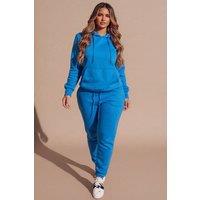 Femme Luxe Women's Hoodie & Joggers Loungewear Set in Blue | Size: 6