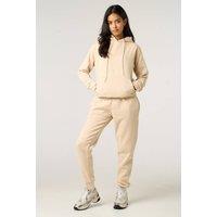 Femme Luxe Women's Hoodie & Joggers Loungewear Set in Stone | Size: 8