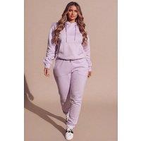Femme Luxe Women's Hoodie & Joggers Loungewear Set in Lilac | Size: 8