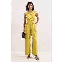 Phase Eight Women's Taylor High-Waist Wrap Jumpsuit in Mustard | Size: 12