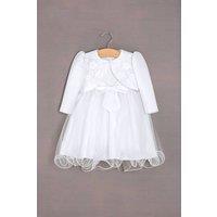 UK Flower Girl Boutique Girl's Baby Princess Dress & Bolero - White | Size: 3-6 m