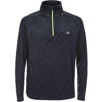 Trespass Men's Collins Half Zip Fleece Top in Black | Size: XS