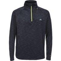Trespass Men's Collins Half Zip Fleece Top in Black | Size: 3XL