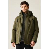 Regatta Men's Waterproof Hooded Marron Insulated Jacket in Khaki | Size: Small