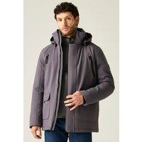 Regatta Men's Waterproof Hooded Marron Insulated Jacket in Grey | Size: XL