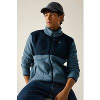 Regatta Men's Frankie Borg Colour Block Cosy Fleece in Mid Blue | Size: Large