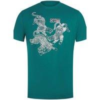 Cavalli Class Men's Short Sleeve Relaxed Fit T-shirt in Teal | Size: XL