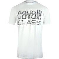 Cavalli Class Men's Short Sleeve T-shirt in White | Size: XL