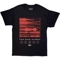 Rock Off officially Licensed Products Muse Wow Waves Band Logo T-Shirt in Black | Size: XL