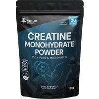 New leaf health Creatine Monohydrate Powder 150g Micronized - Pre/Post Workout in Black