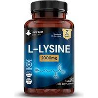 New leaf health L-Lysine 120 Tablets 2000mg P/S - Amino Acid Supplements in Mid Blue