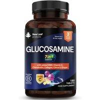 New leaf health Glucosamine 7in1 Complex + MSM, Chondroitin, Collagen - 180 Tablets in Dark Blue