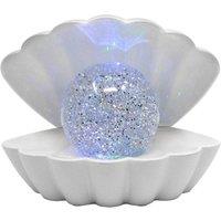 Almineez White Clam Glitter Sea Shell Pearl Colour Changing Lamp