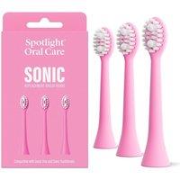 Spotlight Oral Care Sonic Toothbrush Replacement Heads in Pink