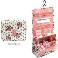 Quipulse Multifunctional Foldable Hanging Toiletry Bag in Pink
