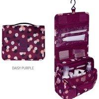 Quipulse Multifunctional Foldable Hanging Toiletry Bag in Purple