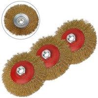 NESTLUNE 115mm Stainless steel Wire Brush in Gold | Size: 100 cm x 15 cm