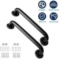 PAWNORA Anti Slip Shower Toilet Hand Rail Black 2PCS