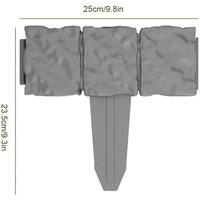 FLAVORA only 1PCS Cobbled Stone Effect Garden Lawn in Grey | Size: 100 cm x 15 cm