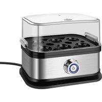 FLAVORA Stainless Steel Electric Egg Cooker Boiler Poacher Steamer Fits 6 Eggs in Silver | Size: 100 cm x 15 cm