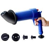 FLAVORA High Pressure Air Drain Blaster Toilet Plunger Sink Kitchen Pipe in Blue